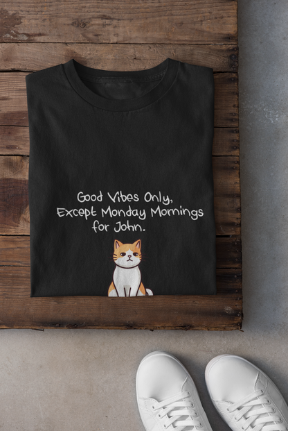 Good Vibes Only Unisex Softstyle T-Shirt Except Monday Mornings