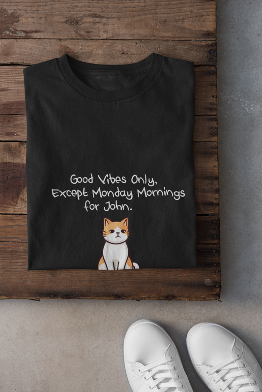 Good Vibes Only Unisex Softstyle T-Shirt Except Monday Mornings