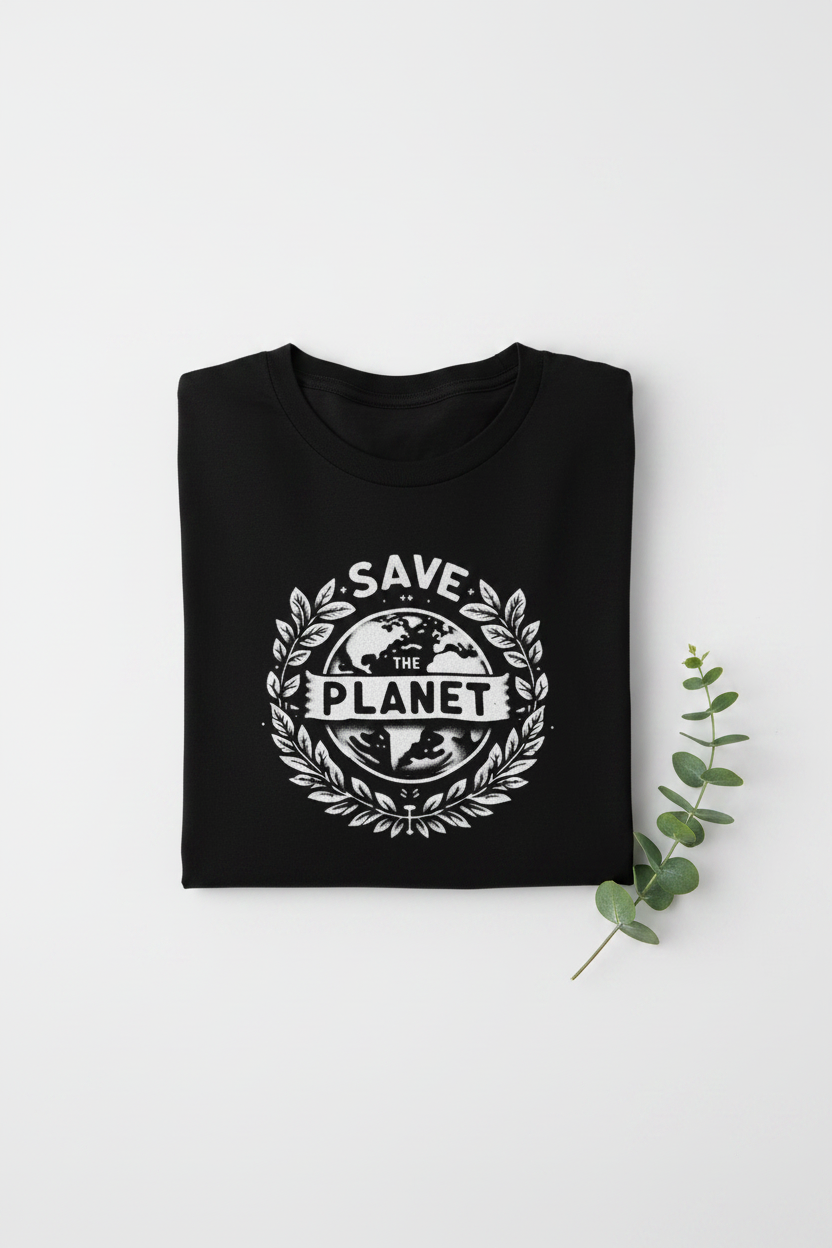 Folded tee - white background leaf