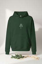 Hooded sweatshirt in forest green with drawstring hood and front pocket