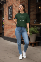 Forest green tee UGC — café
