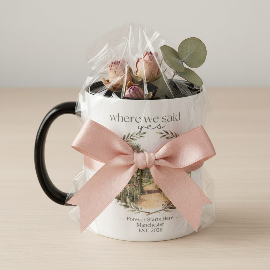 Forever Starts Here – Manchester 2026 – Cellophane & Blush Ribbon