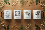 Personalised Zodiac Mug | Star Sign Birthday Gift | Custom Name & Birth Month - AlleyCrafters