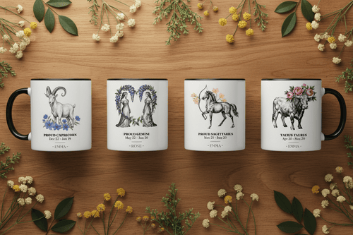 Personalised Zodiac Mug | Star Sign Birthday Gift | Custom Name & Birth Month - AlleyCrafters