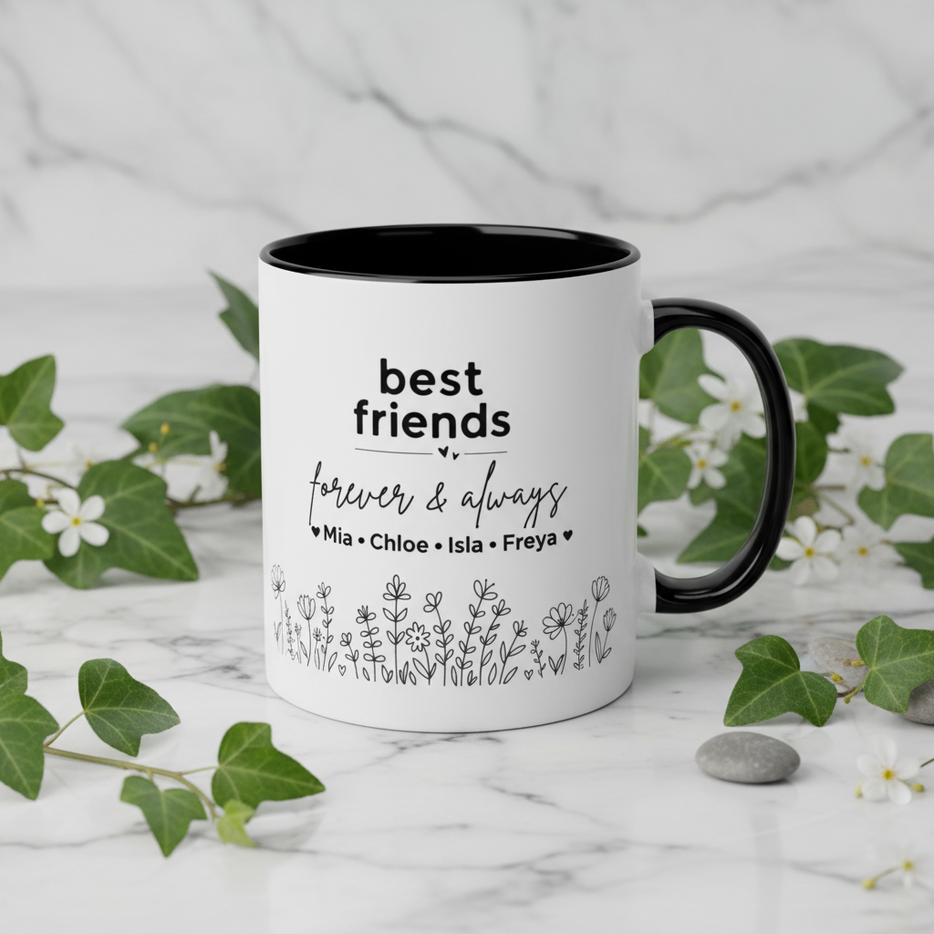 Four names mockup — marble & ivy