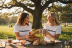 Two white custom text T-shirts with “The Best Friend” chest print.
