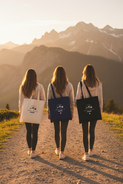 Friends with Adventure Awaits Totes - Mountain View