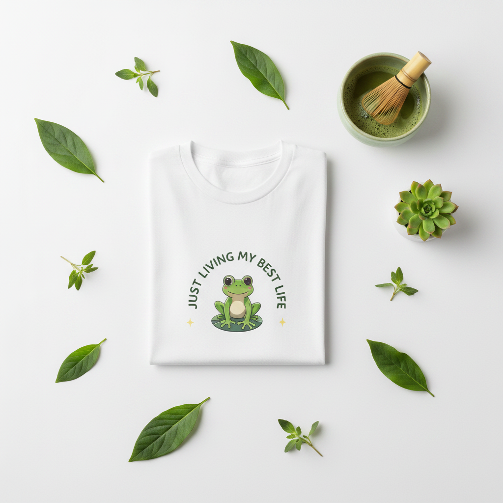 Frog Life flat lay matcha