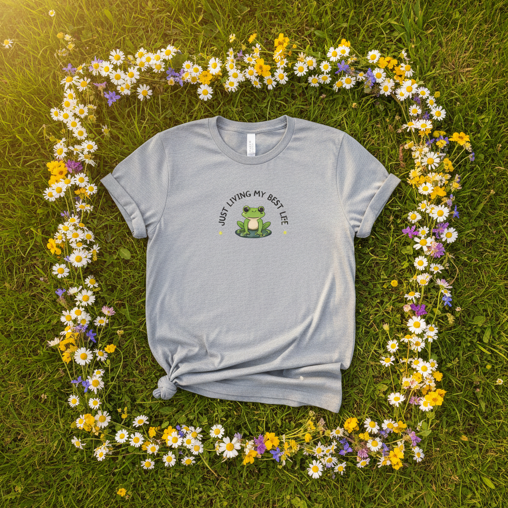 Frog Life grey grass daisies
