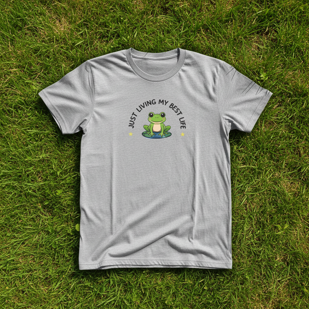 Frog Life grey on grass