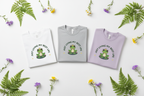 Frog Life trio colour flat lay