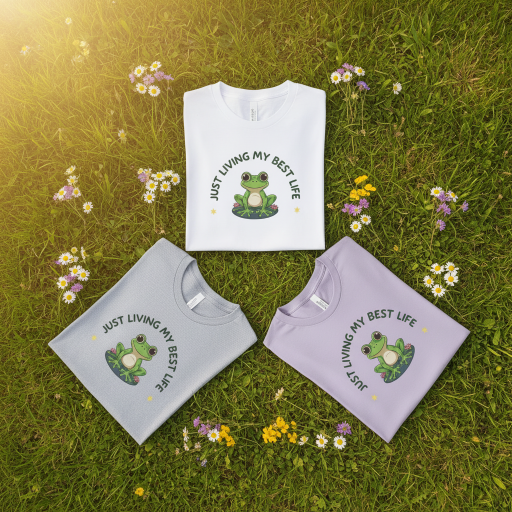 Frog Life trio triangle golden hour