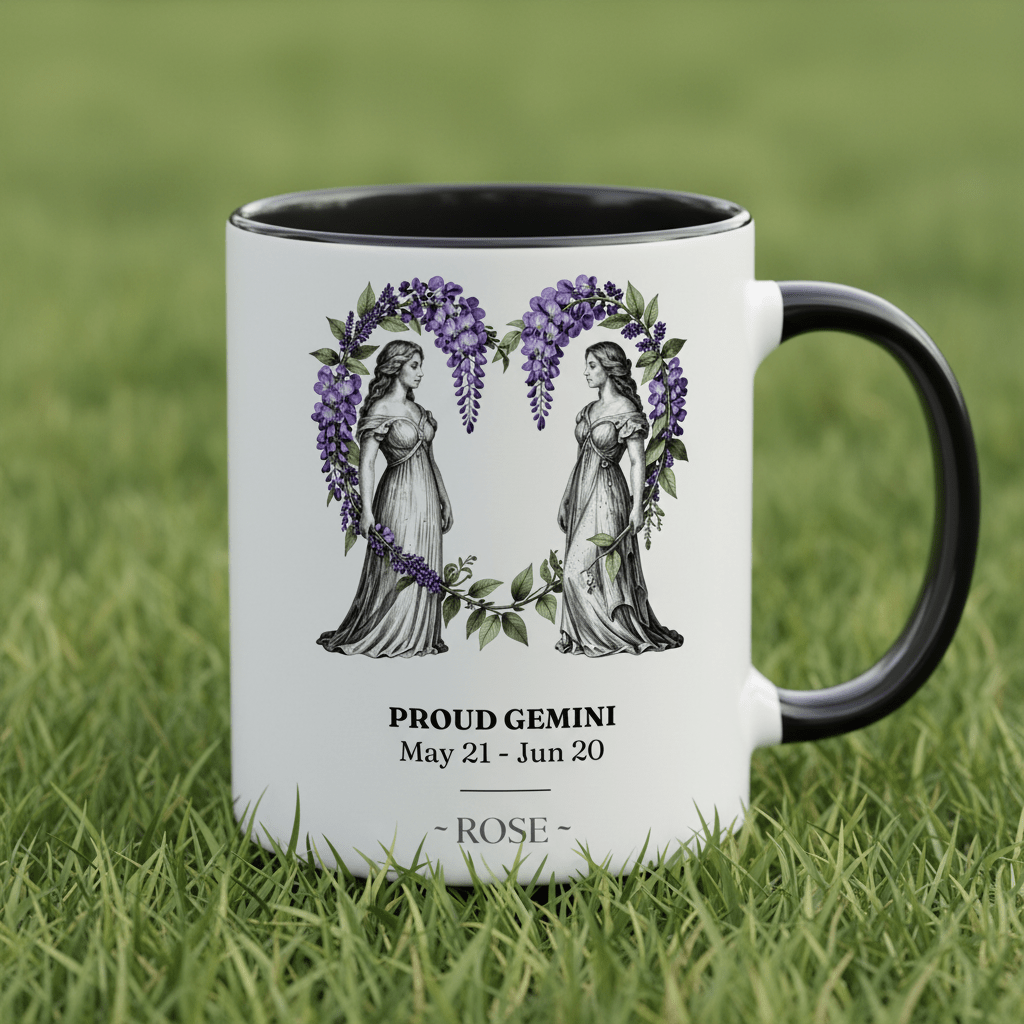 Personalised Zodiac Mug | Star Sign Birthday Gift | Custom Name & Birth Month - AlleyCrafters