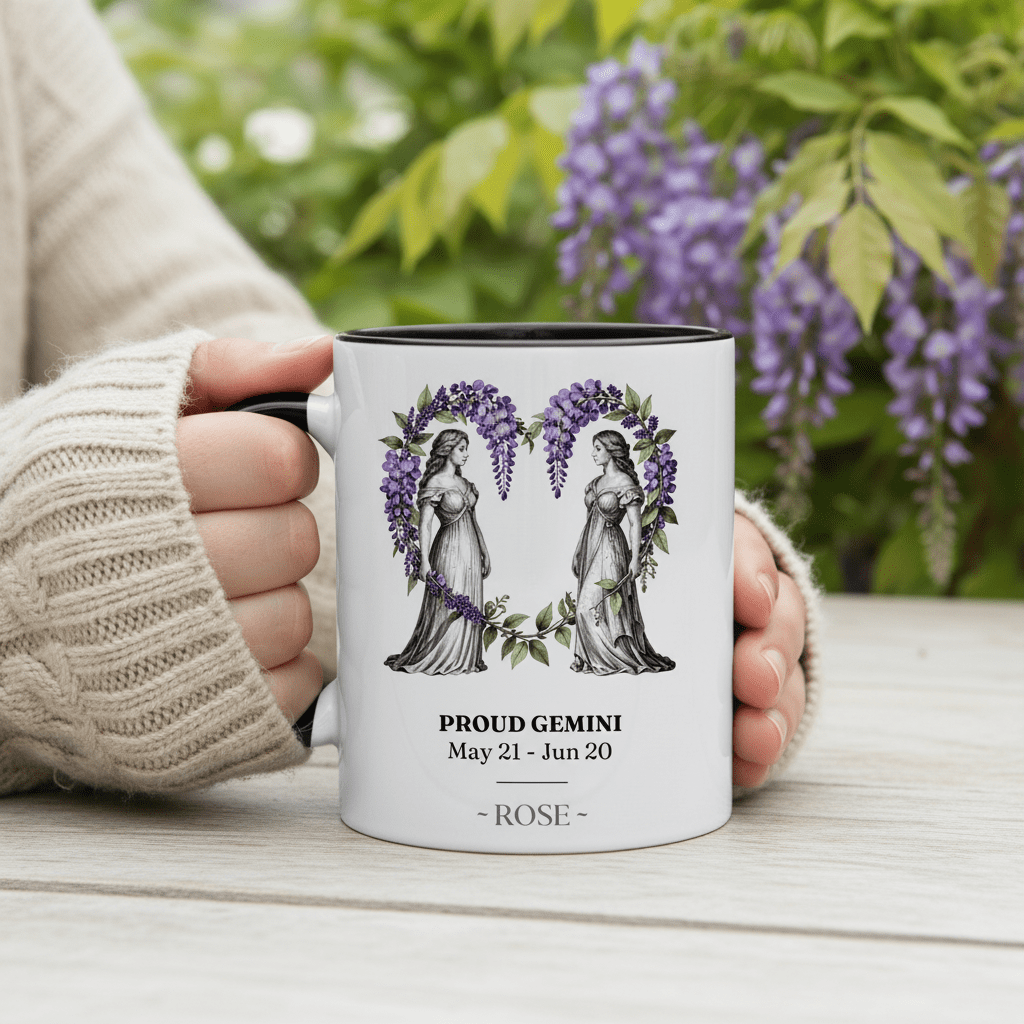 Personalised Zodiac Mug | Star Sign Birthday Gift | Custom Name & Birth Month - AlleyCrafters