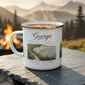 George enamel mug — mountain campfire