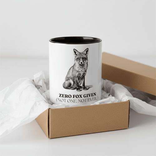 Zero Fox Given Mug | Funny Fox Coffee Cup | Sarcastic Gift for Her - AlleyCrafters