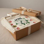 Gift box personalised floral tote bag