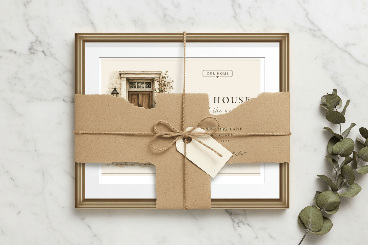 Personalised House Name Canvas Print — New Home & Housewarming Gift - AlleyCrafters