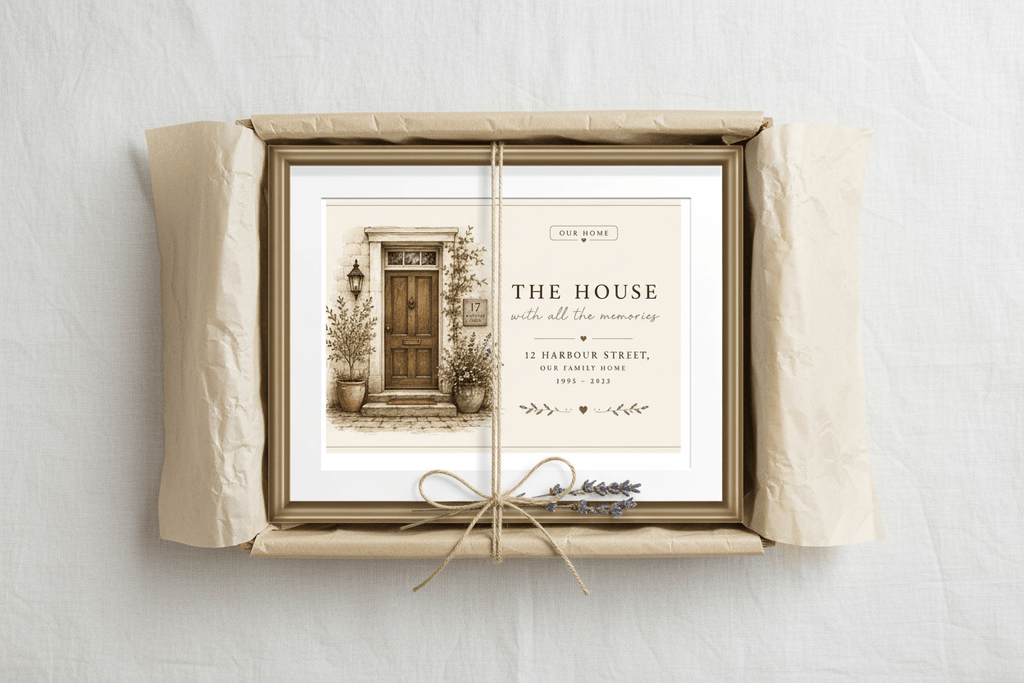 Personalised House Name Canvas Print — New Home & Housewarming Gift - AlleyCrafters