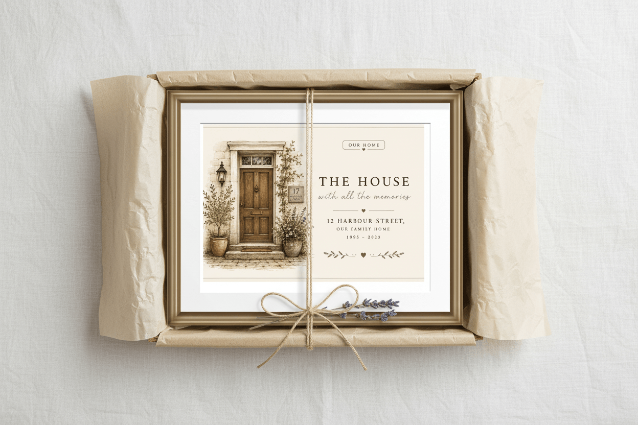 Personalised House Name Canvas Print — New Home & Housewarming Gift - AlleyCrafters