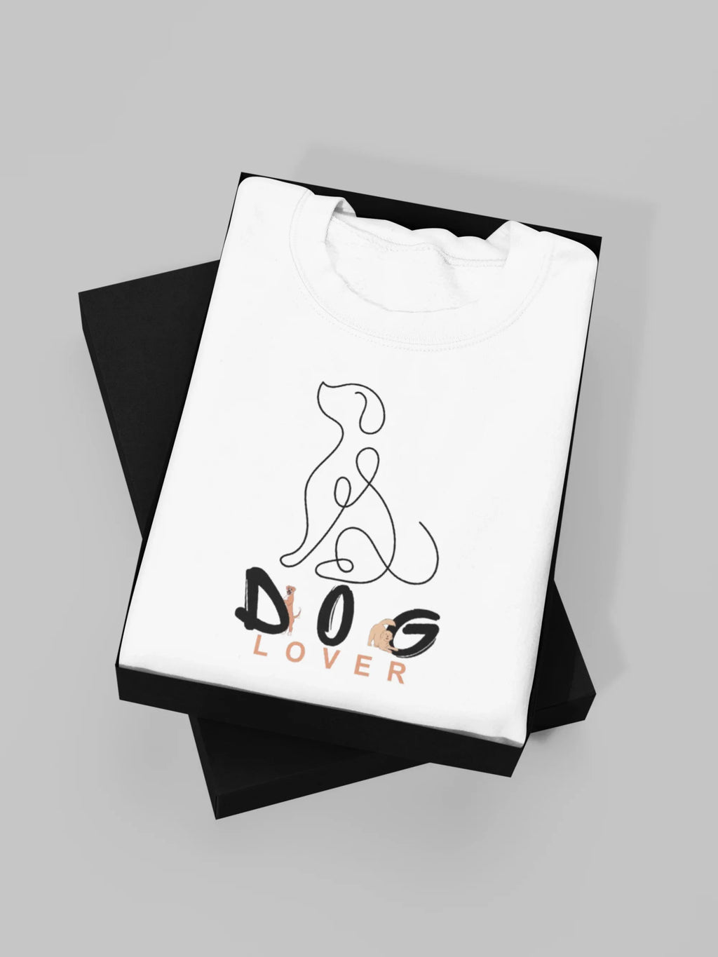 Dog Lover Crewneck Sweatshirt — Minimal Line Art Puppy Design - Alley Crafters