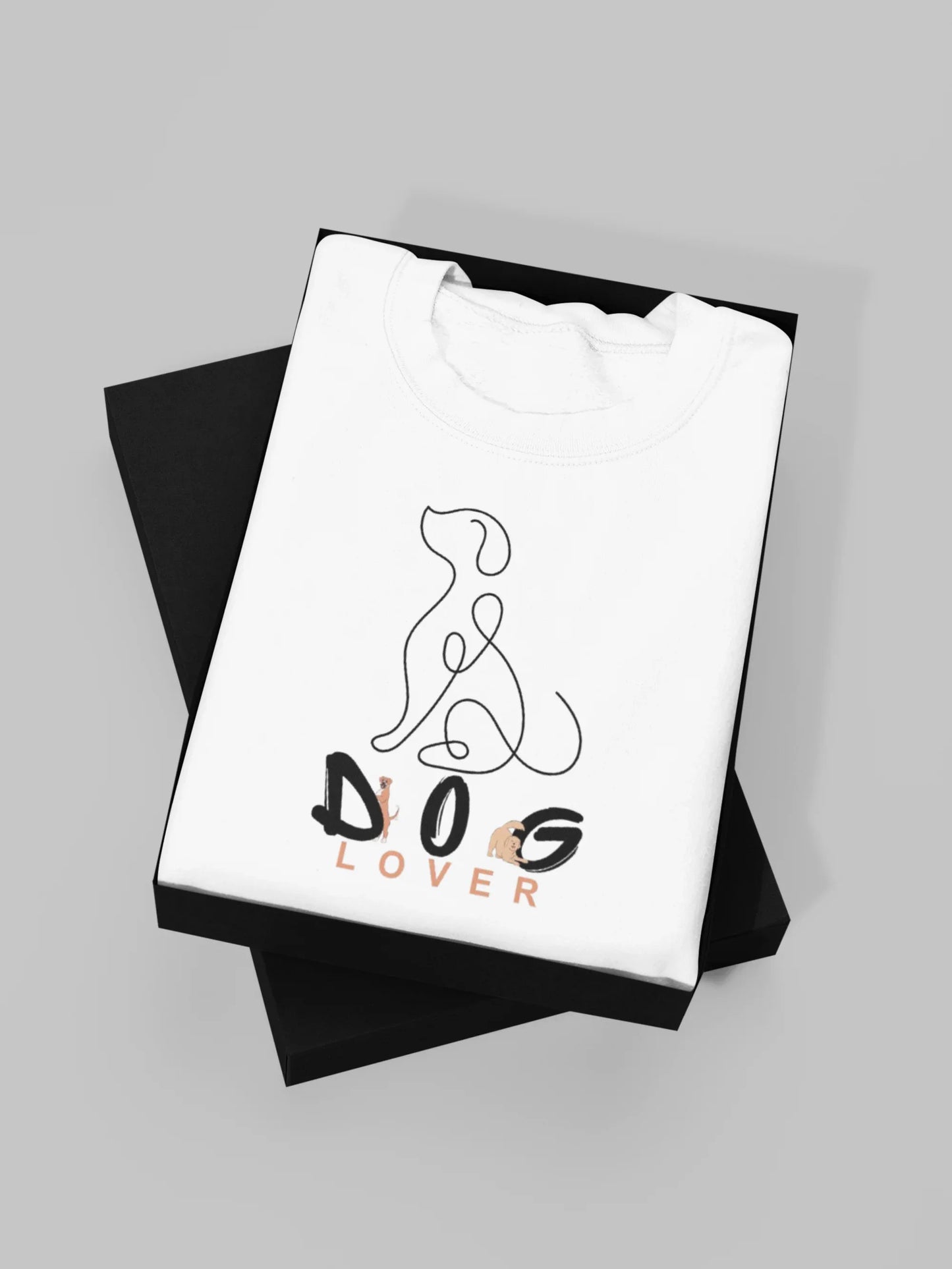 Dog Lover Crewneck Sweatshirt — Minimal Line Art Puppy Design - Alley Crafters