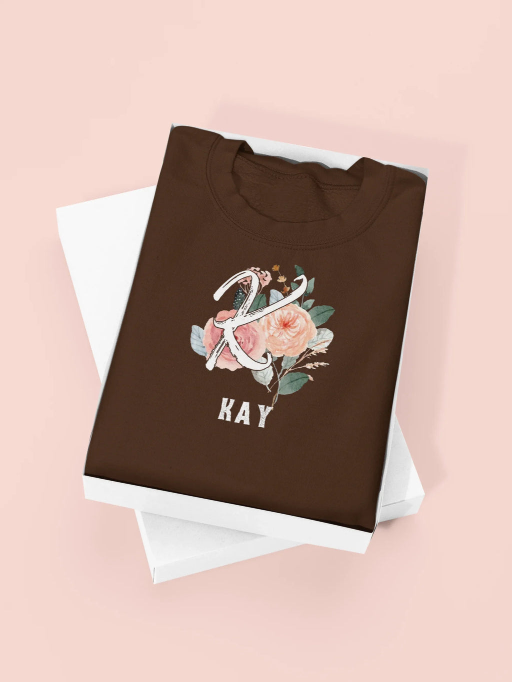 Personalised Floral Initial Sweatshirt | Custom Name Crewneck - Alley Crafters