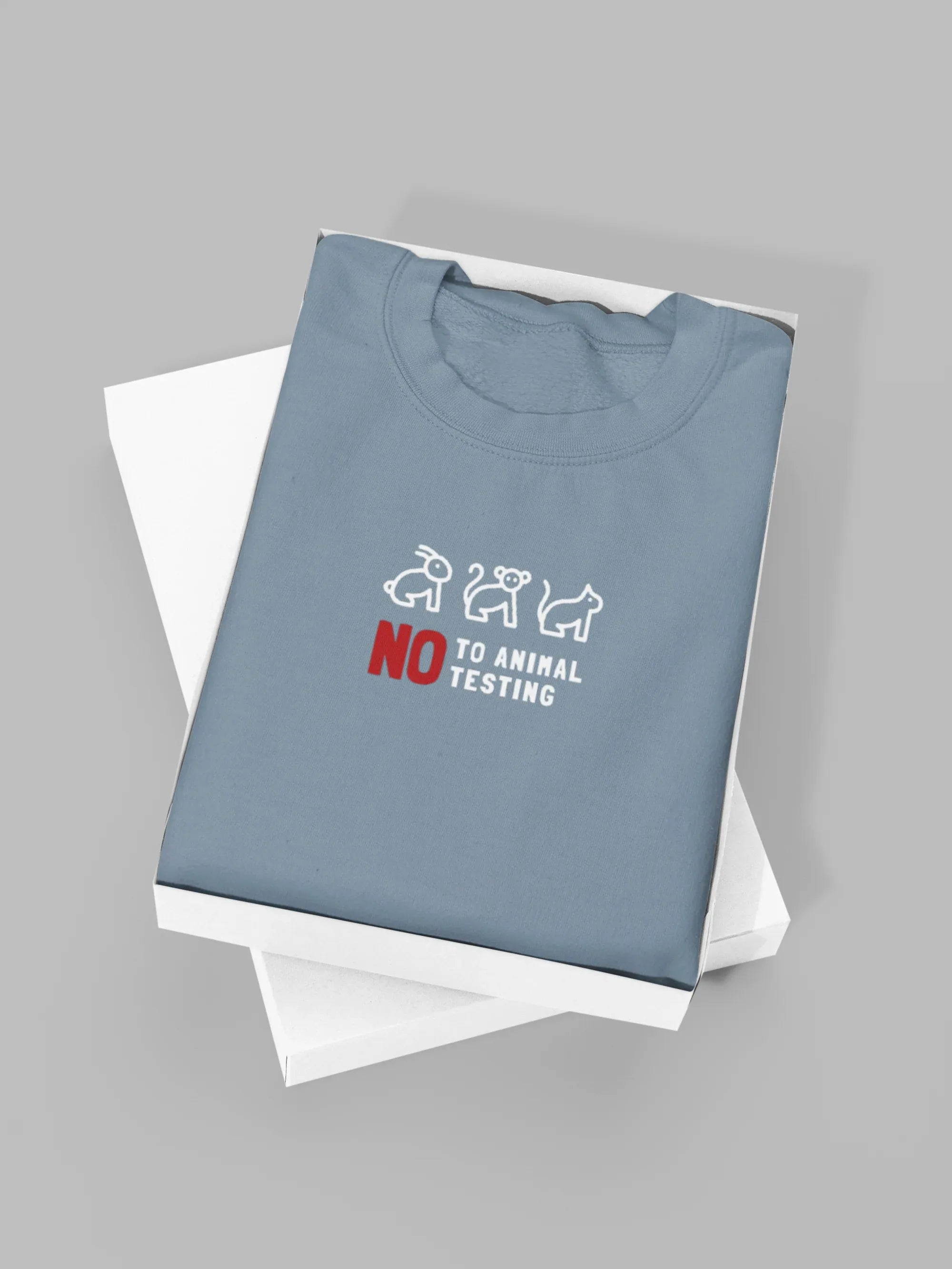 No to Animal Testing Sweatshirt – Cruelty-Free Statement Jumper - Alley Crafters