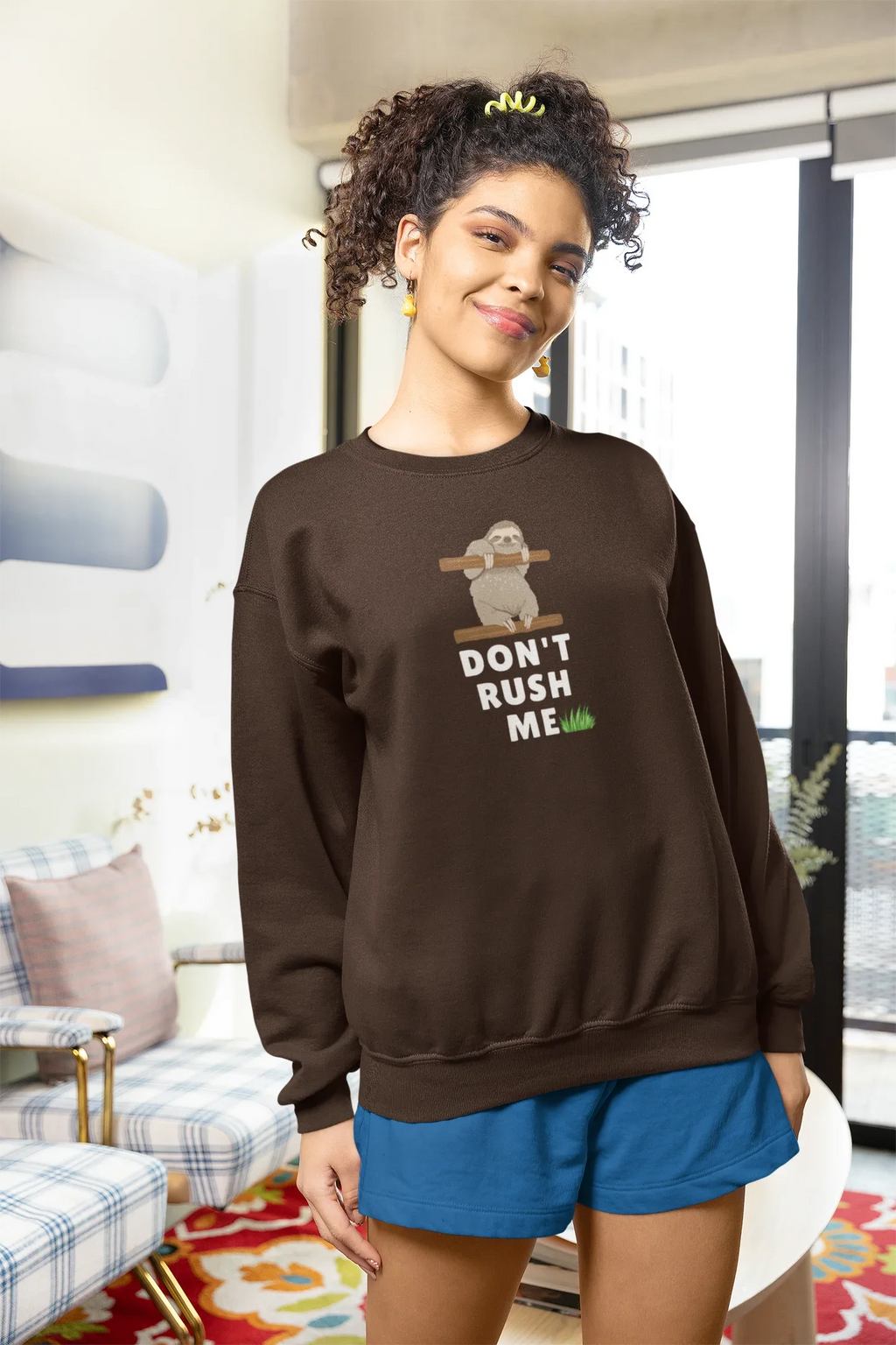 Don’t Rush Me Sloth Sweatshirt – Funny Animal Jumper - Alley Crafters