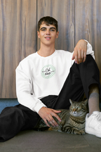 Cat Dad Sweatshirt — Retro Sunburst Cat Lover Crewneck - Alley Crafters
