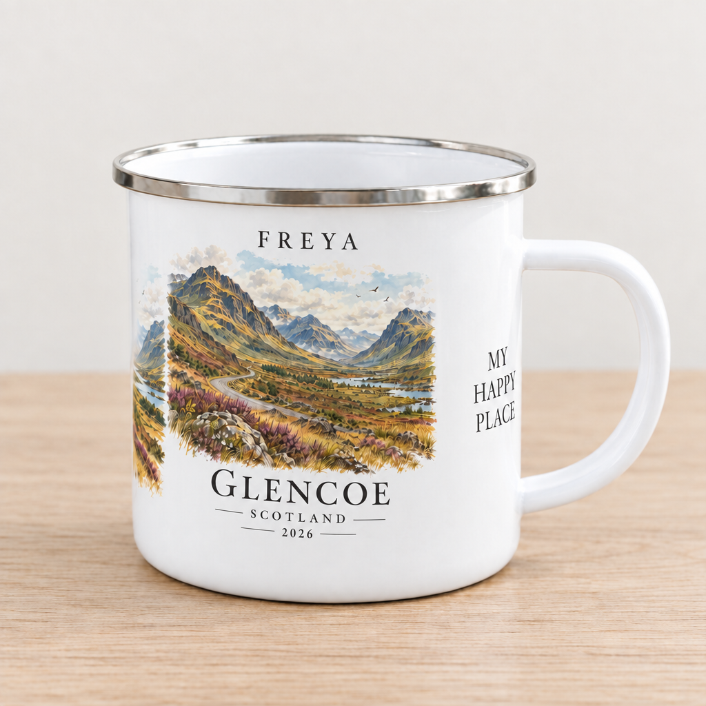 Glencoe mug mockup with Freya