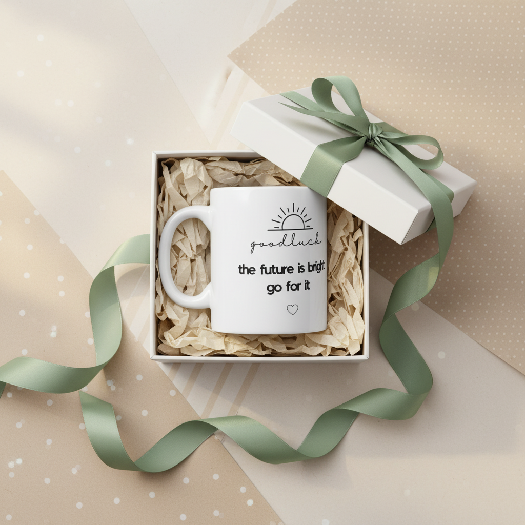 Good Luck Mug — Gift Box Mockup