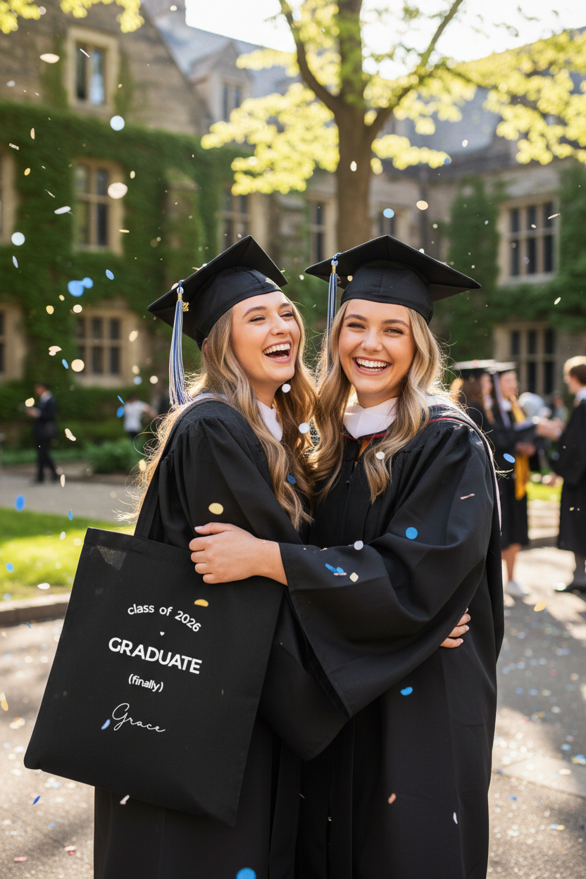Graduate — Grace, Black, Confetti