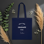 Graduation Tote — Isla, Navy, Botanicals