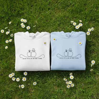 Grass daisies flat lay