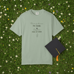 Sage green graduation T-shirt with "Dear future, I'm ready" and "Class of 2026" print