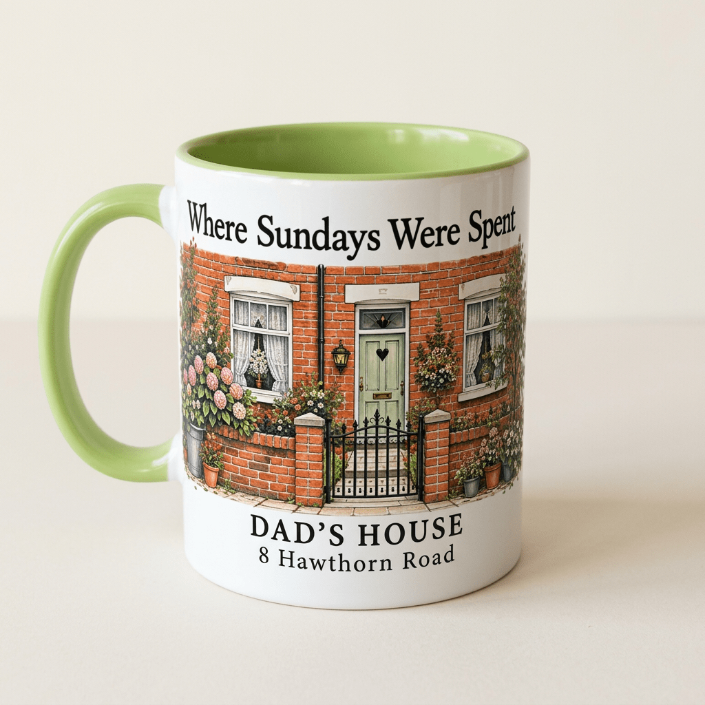 Personalised Family House Mug – Where Sundays Were Spent - #AlleyCrafters