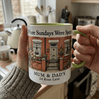 Personalised Family House Mug – Where Sundays Were Spent - #AlleyCrafters