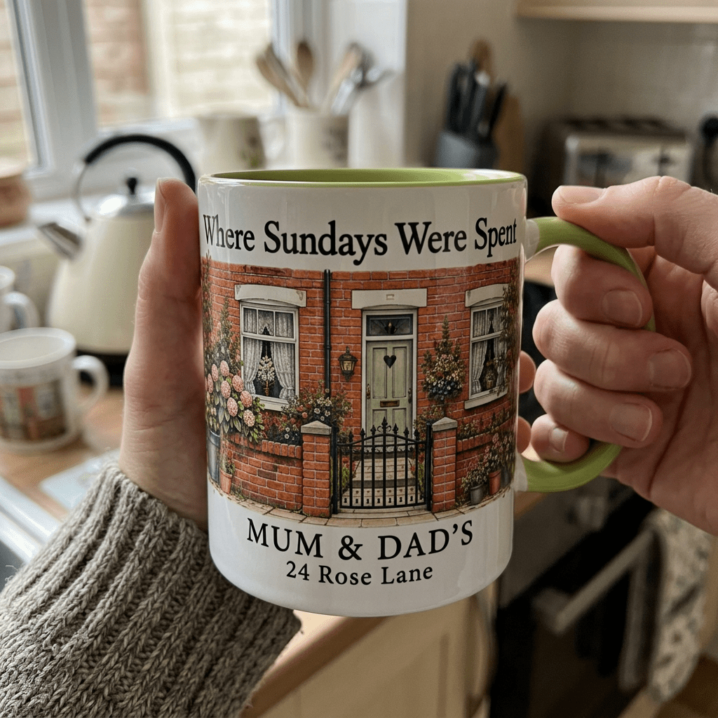 Personalised Family House Mug – Where Sundays Were Spent - #AlleyCrafters