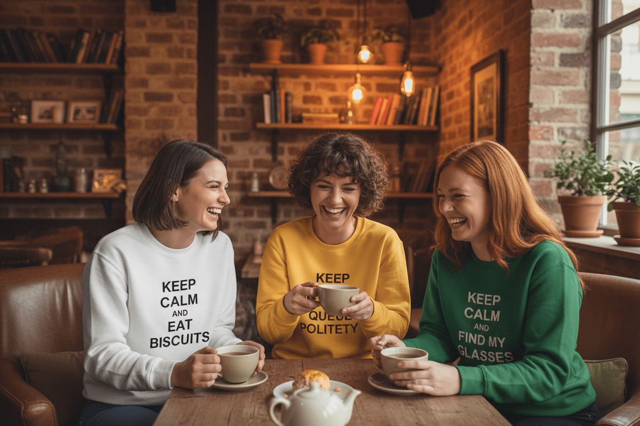 Custom Keep Calm and… Sweatshirt | Personalised Funny Gift - AlleyCrafters
