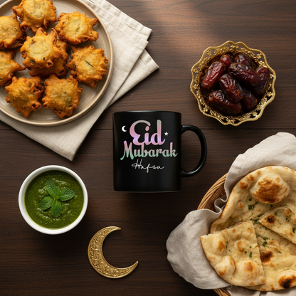 Hafsa mug with pakoras