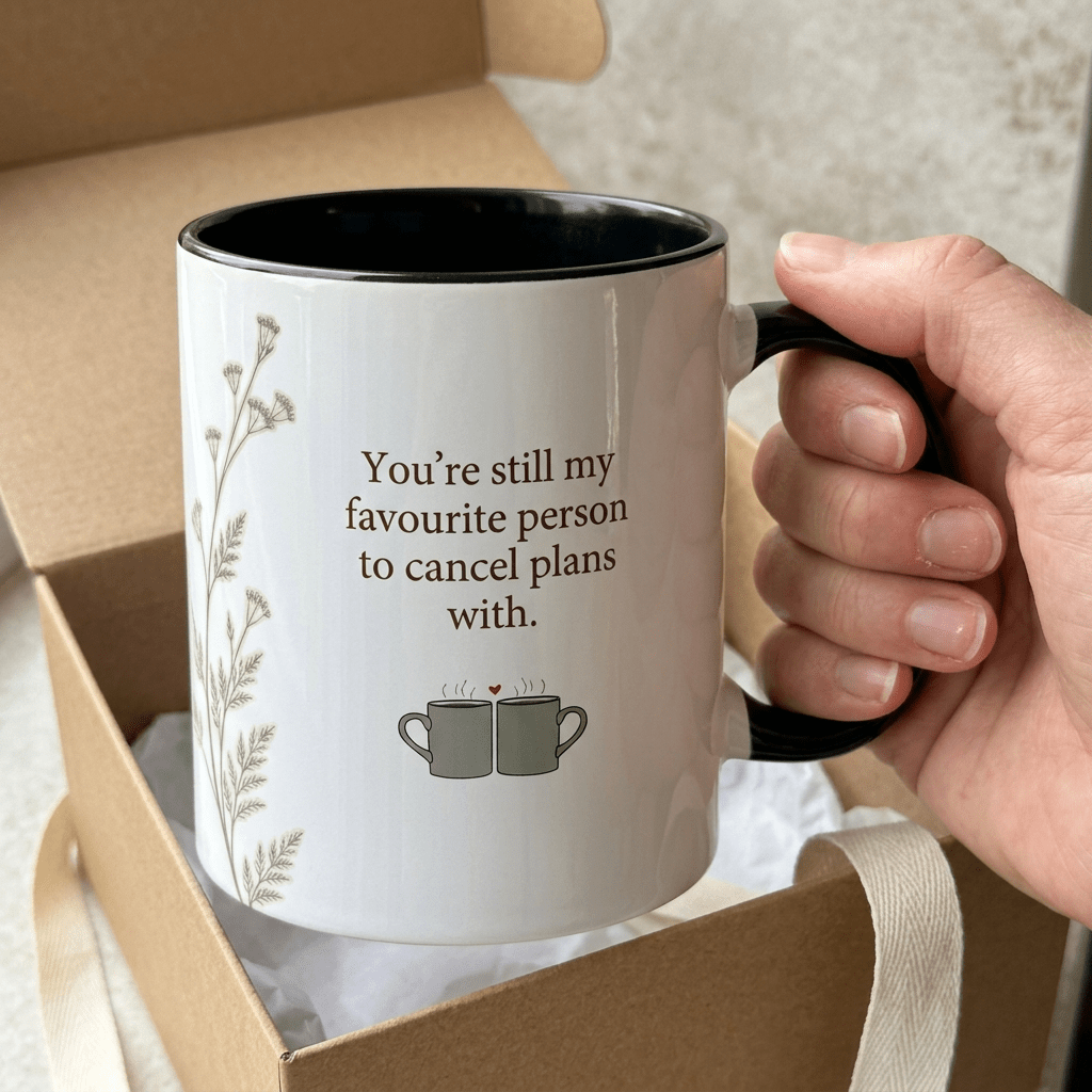 Personalised Long Distance Friendship Mug – Different Postcodes - #AlleyCrafters