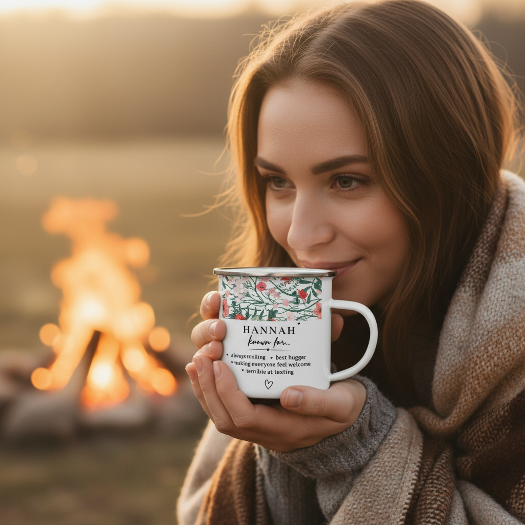 Hannah – Woman Campfire Drinking Zoomed