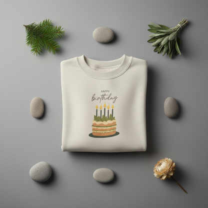 Happy Birthday Cake Flat Lay 4