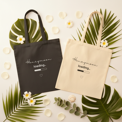 Honeymoon Loading Tote Bags — Nature Lifestyle Mockup
