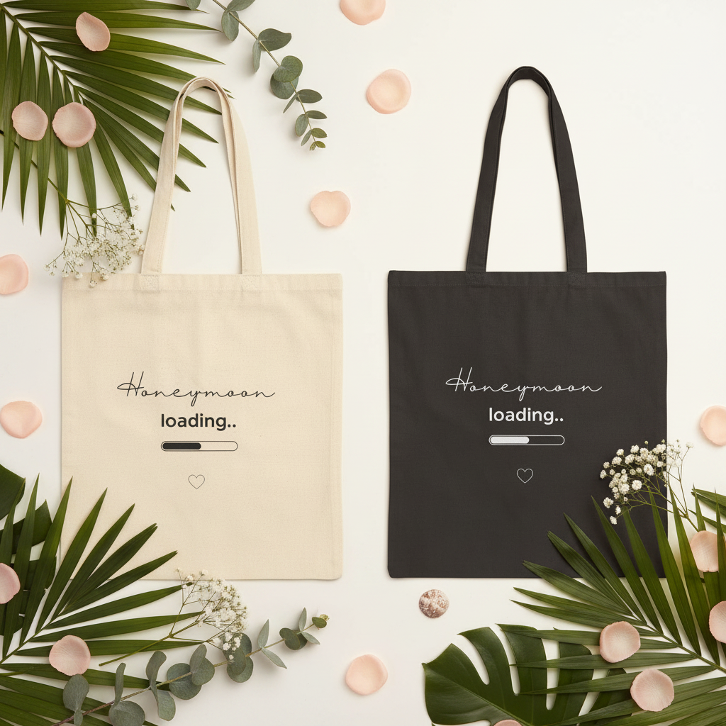 Honeymoon Loading Tote — Both Colours with Nature Elements