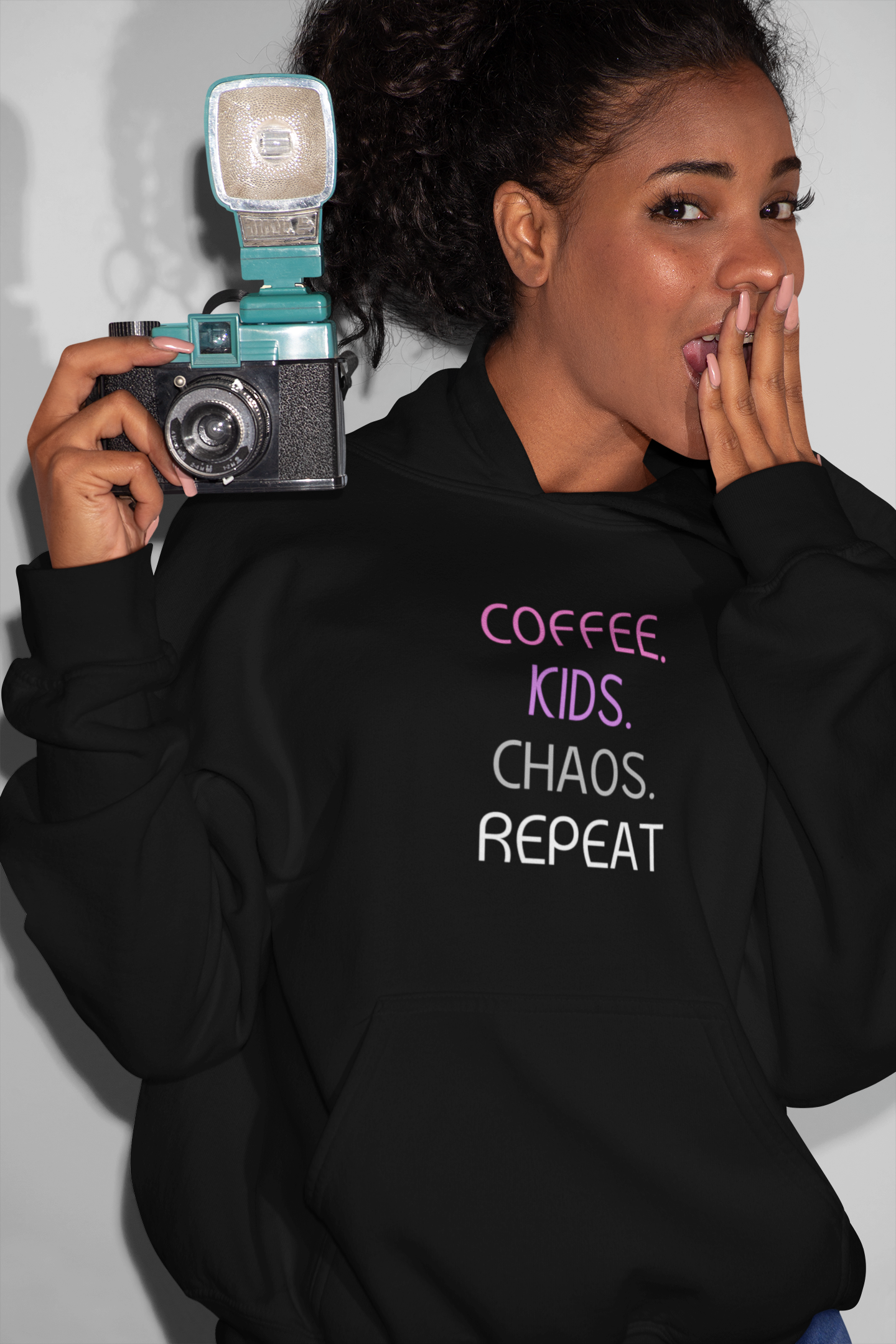 Coffee Kids Chaos Repeat Hoodie
