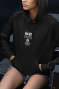 Black unisex hoodie sweatshirt with 'Have Faith in God' graphic on chest