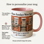 Personalised Family House Mug – Where Sundays Were Spent - #AlleyCrafters