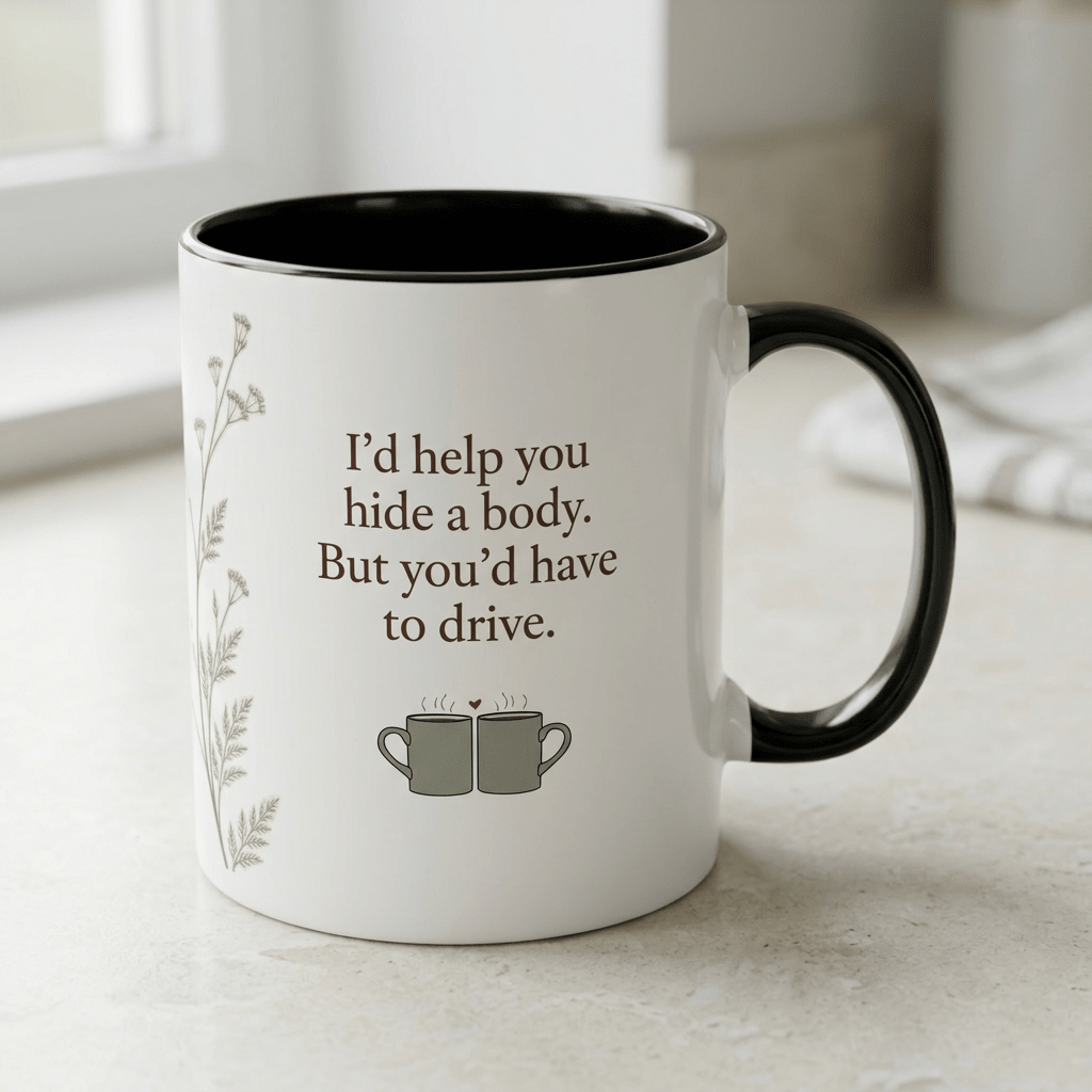 Personalised Long Distance Friendship Mug – Different Postcodes - #AlleyCrafters